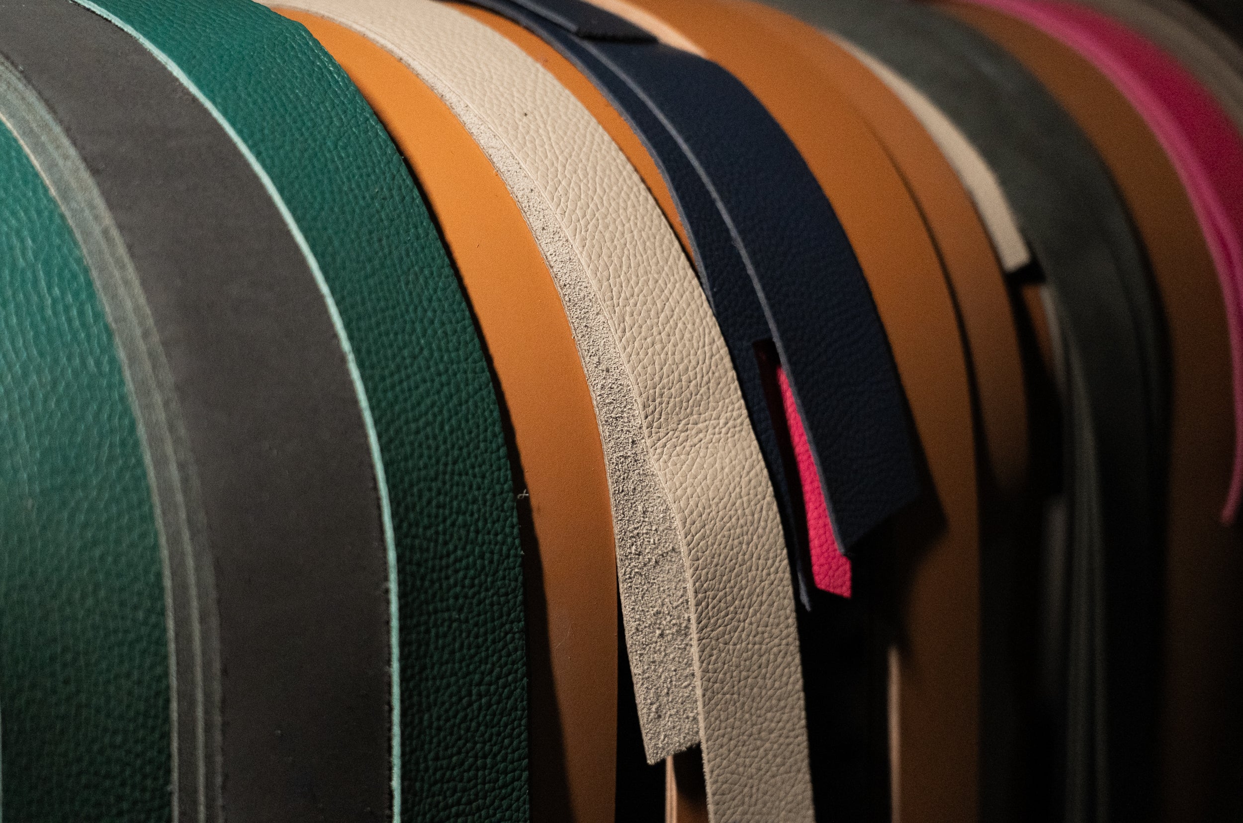 cinnturones de cuero de color azul marron rosa de calidad premium