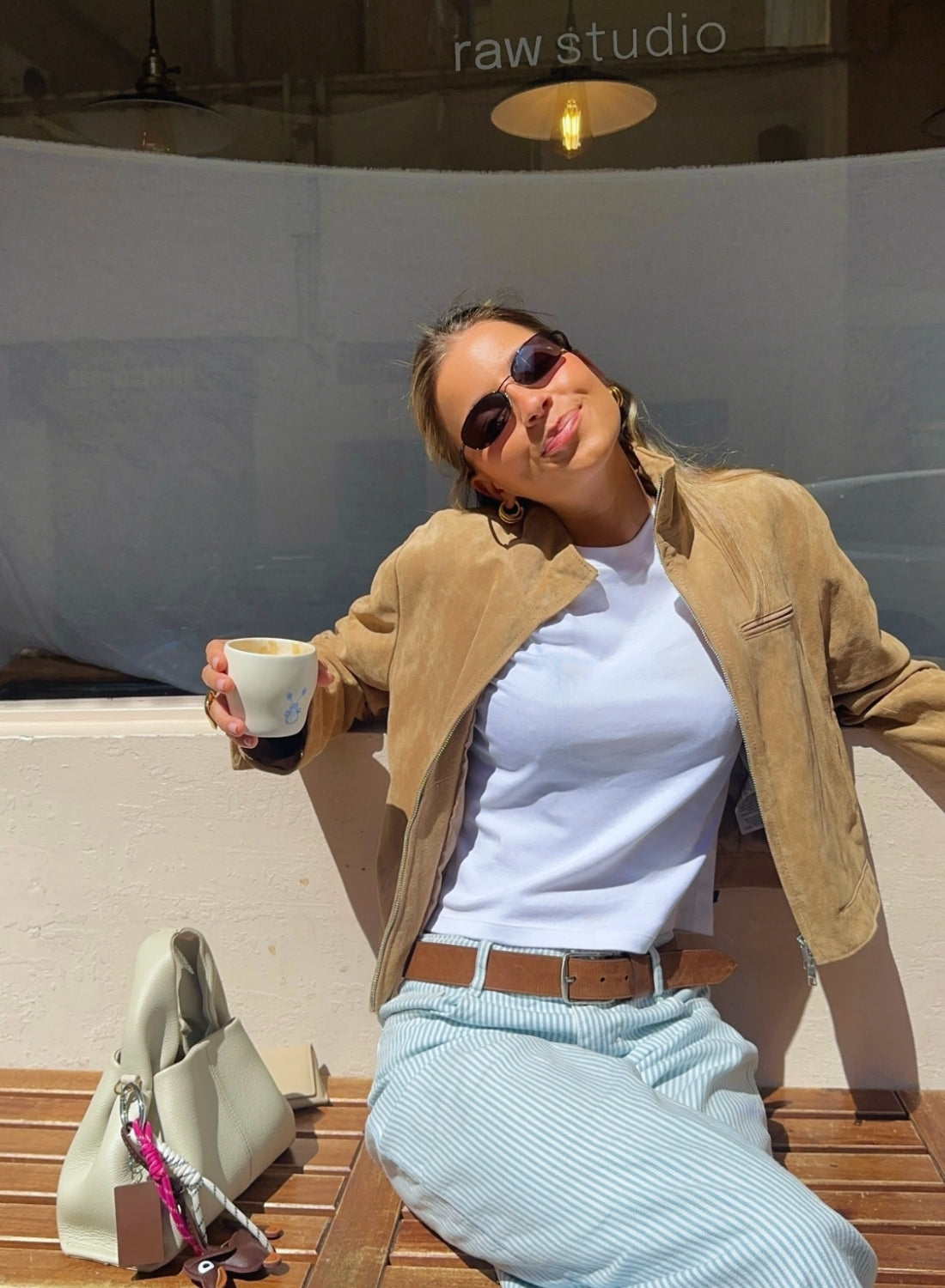 BROWN BUFFALO LEATHER BELT